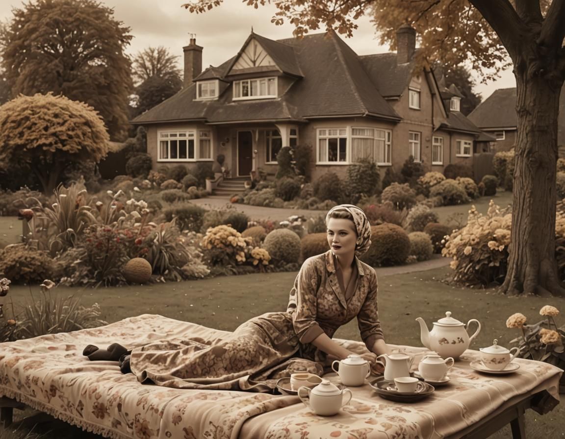 Nostalgic English Village Garden Tea Party