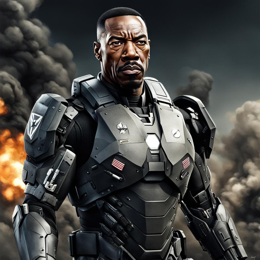 Eddie Murphy as War Machine: Realistic AI Render