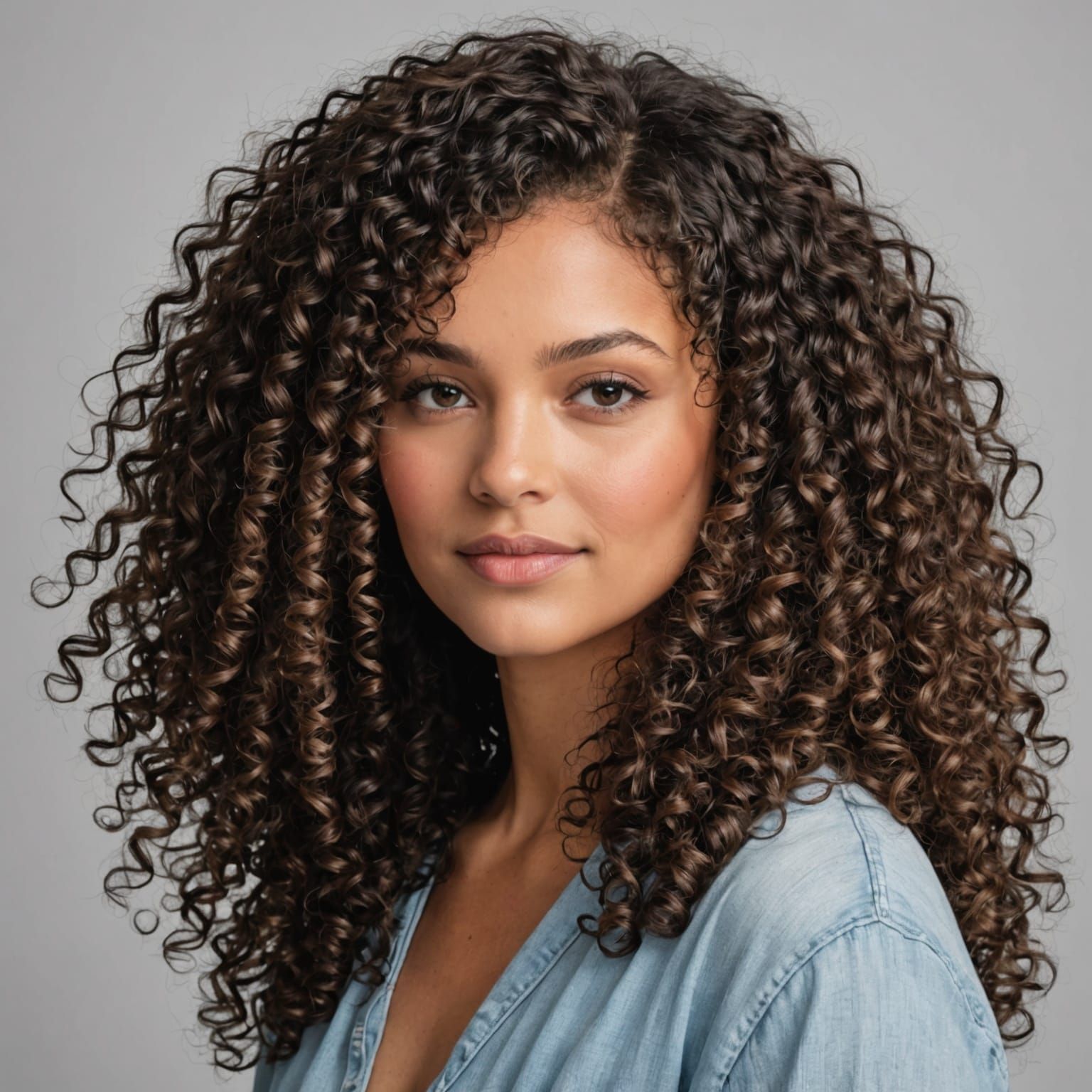 Beautiful Curly Demoiselle Portrait
