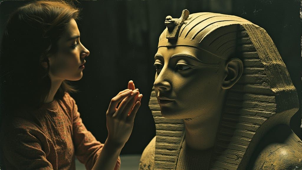 DMT Sphinx in Fibonacci Cave: Cinematic Adventure