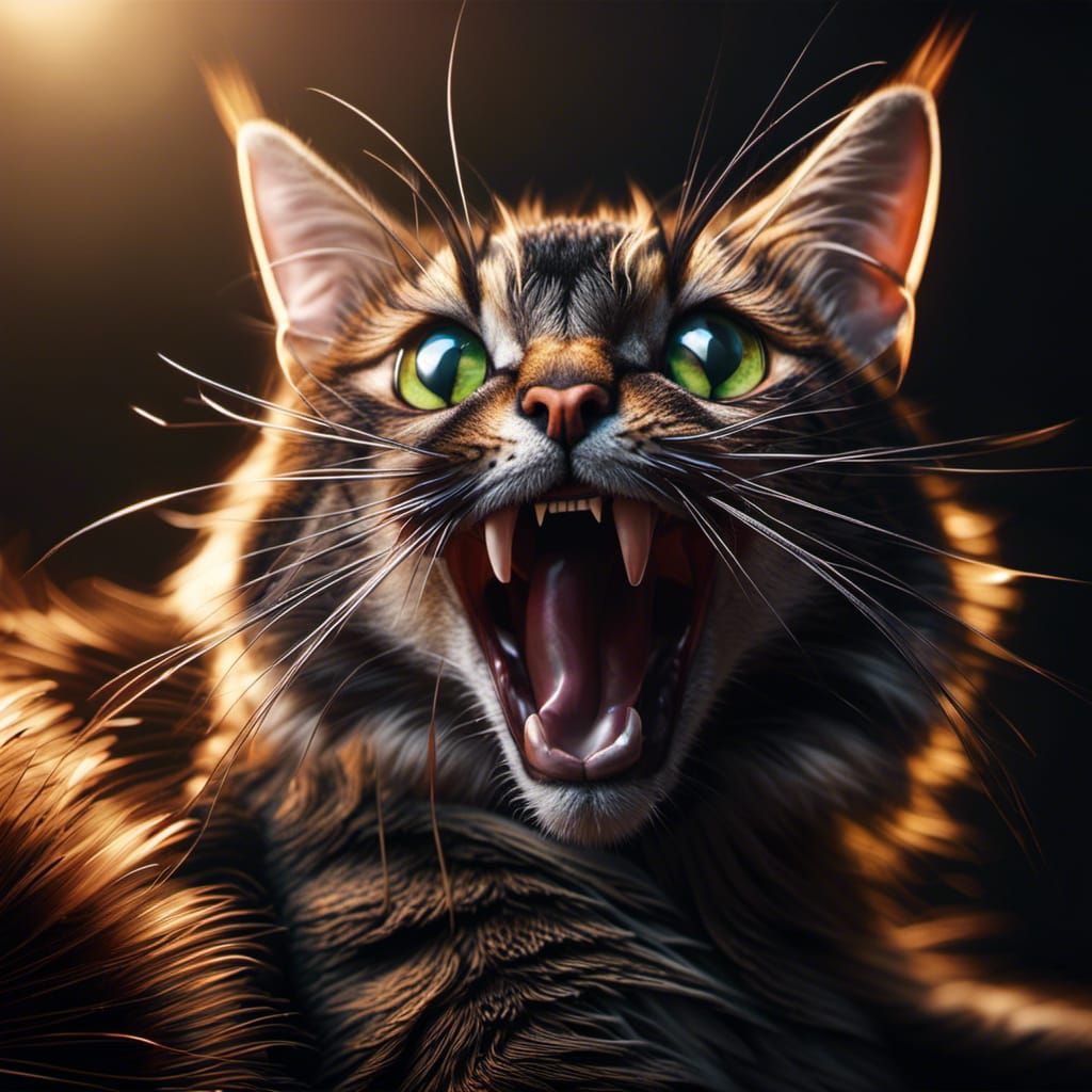 Realistic Cat Spider Snake Hybrid Creature