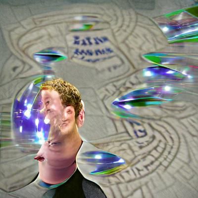 Psychic Mark Zuckerberg in Digital Art Style