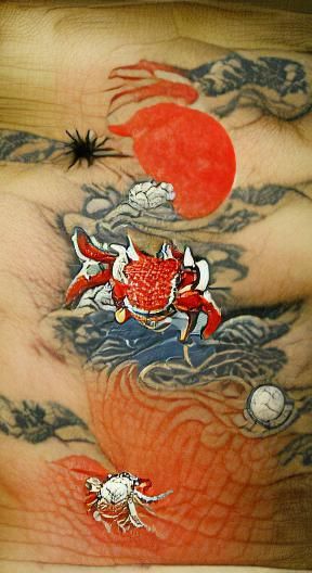 Heikegani Samurai Crab Ukiyo-e Tattoo