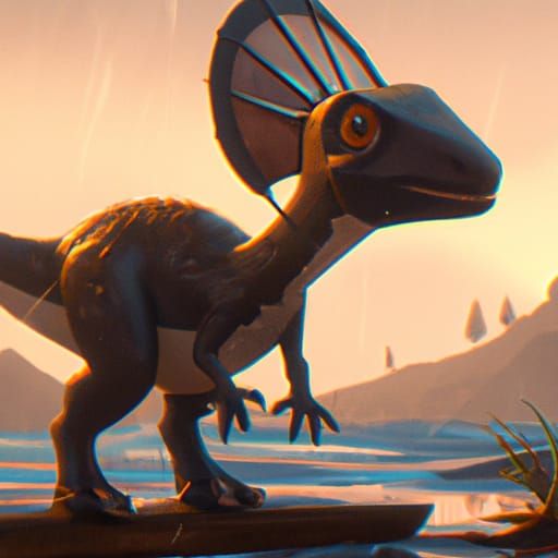 Cute Dinosaur Fantasy Concept Art in 8k