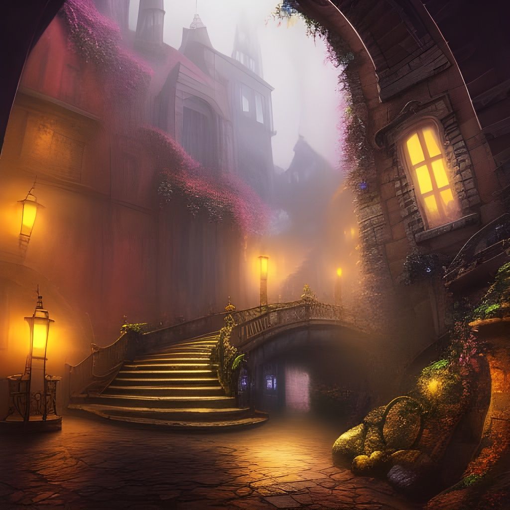 Steampunk Staircase to a Magical Portal