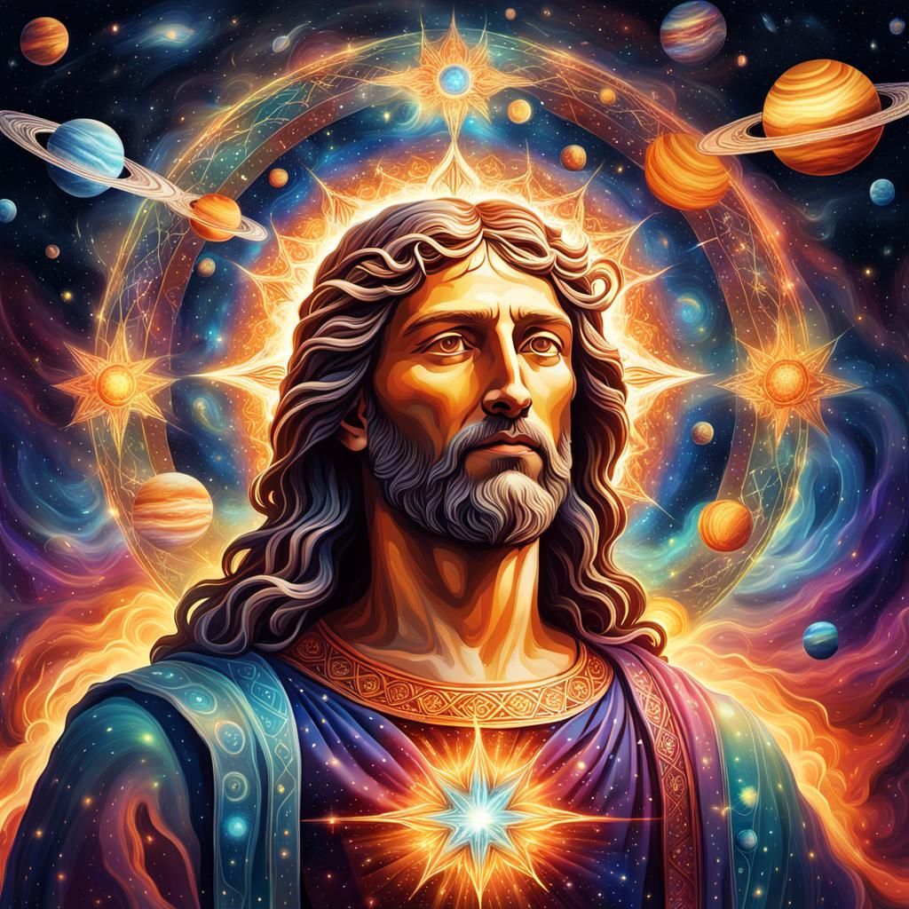 Cosmic Christ Consciousness in Visionary Astral Art