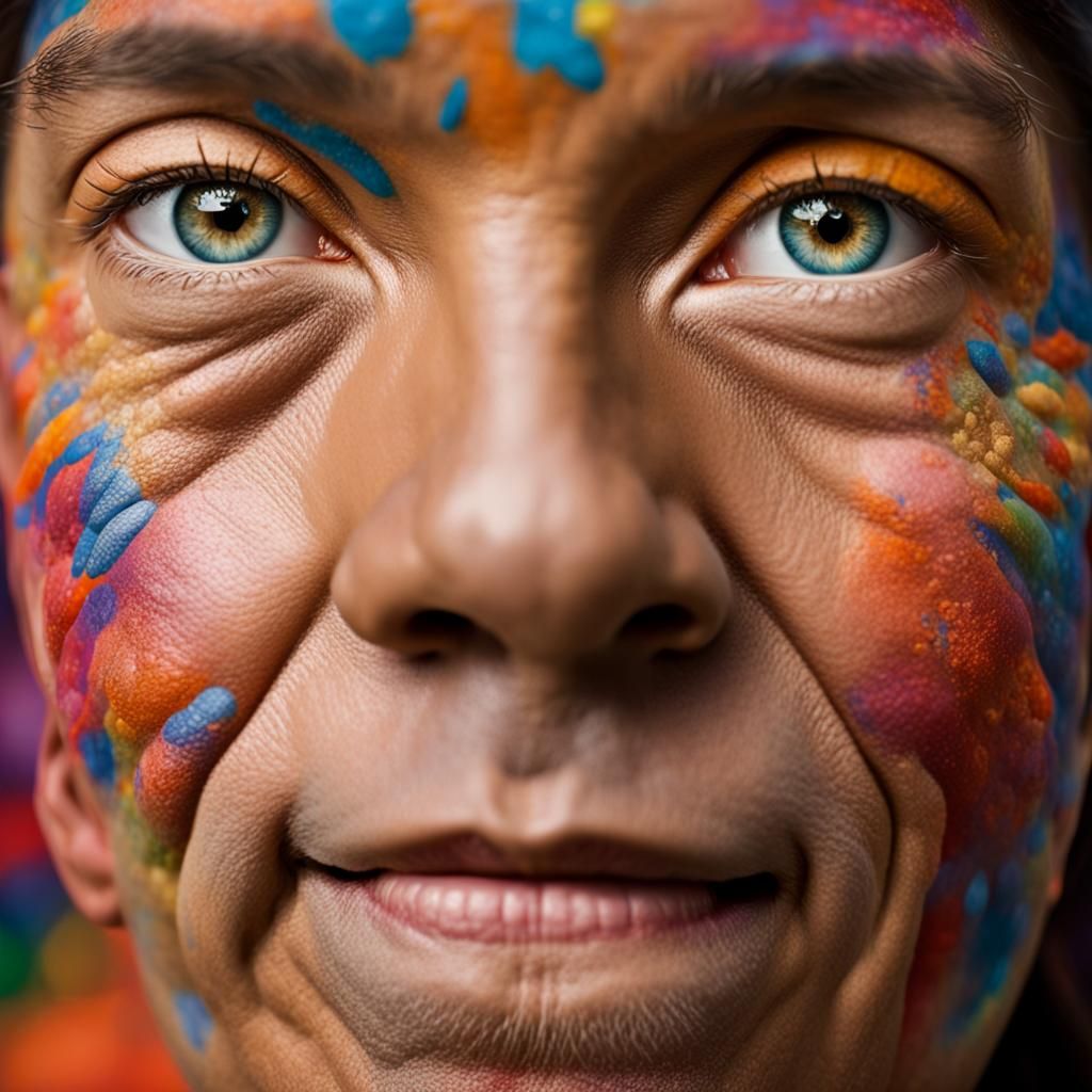 Colorful Professional Portrait with Bokeh and Studio Lightin...