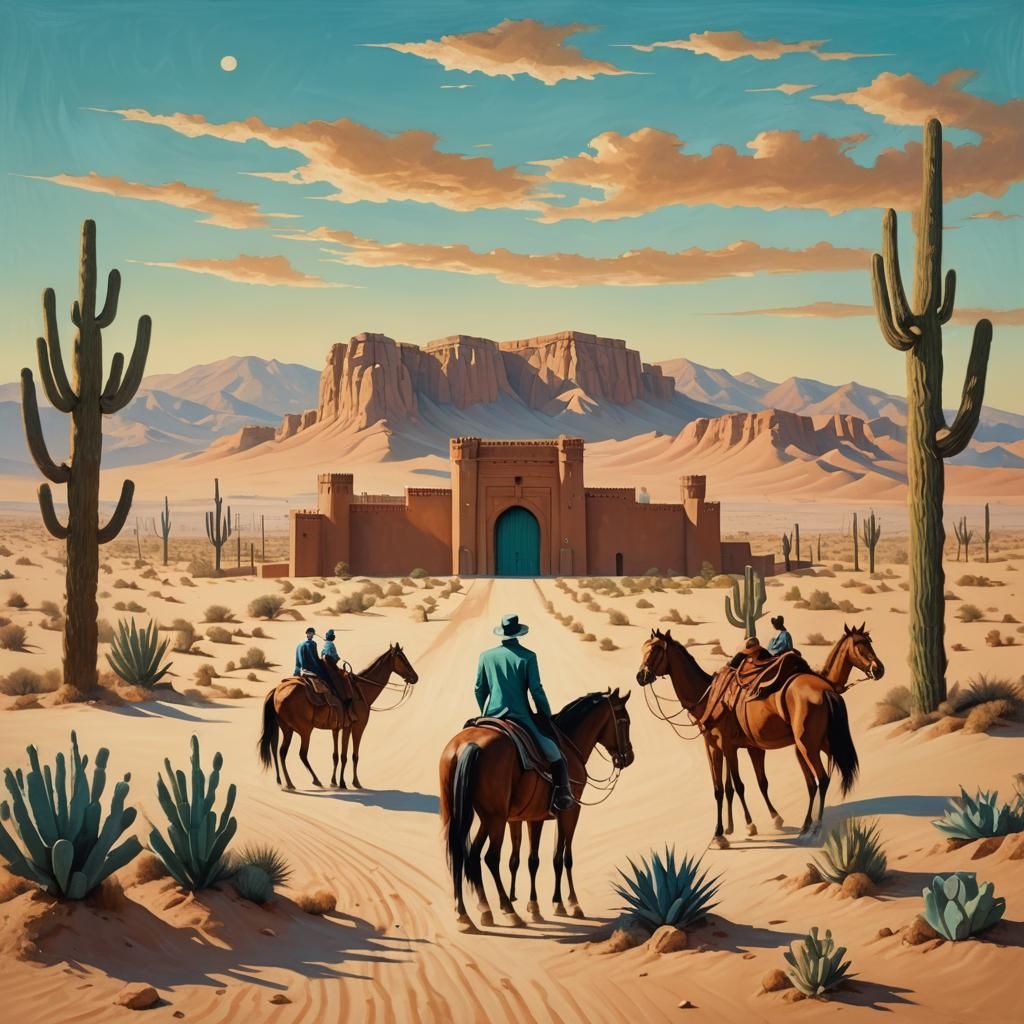 Surreal Desert Landscape with Château Ali Baba