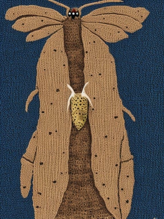 Friendly Mothman in Knitted Jumper Illustration