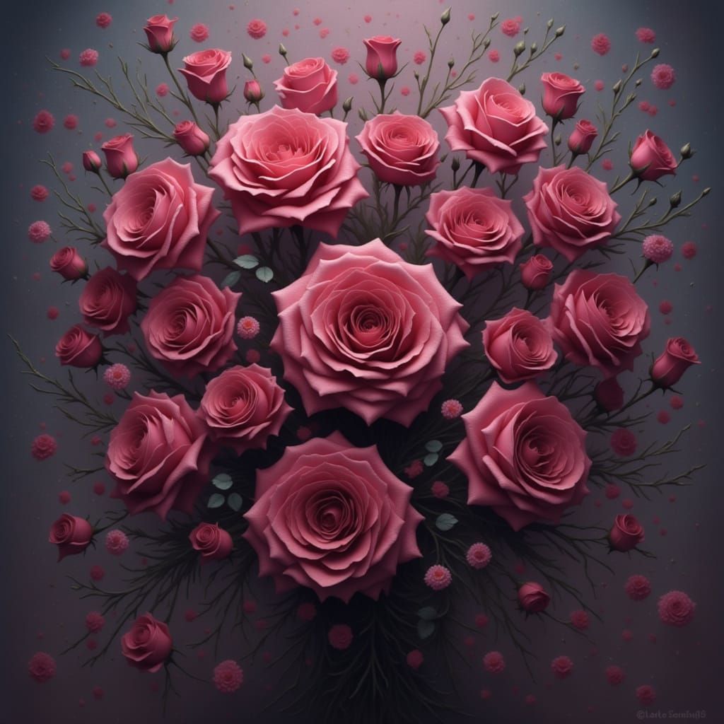 Gothic Romance Roses with Heavy Shadowing