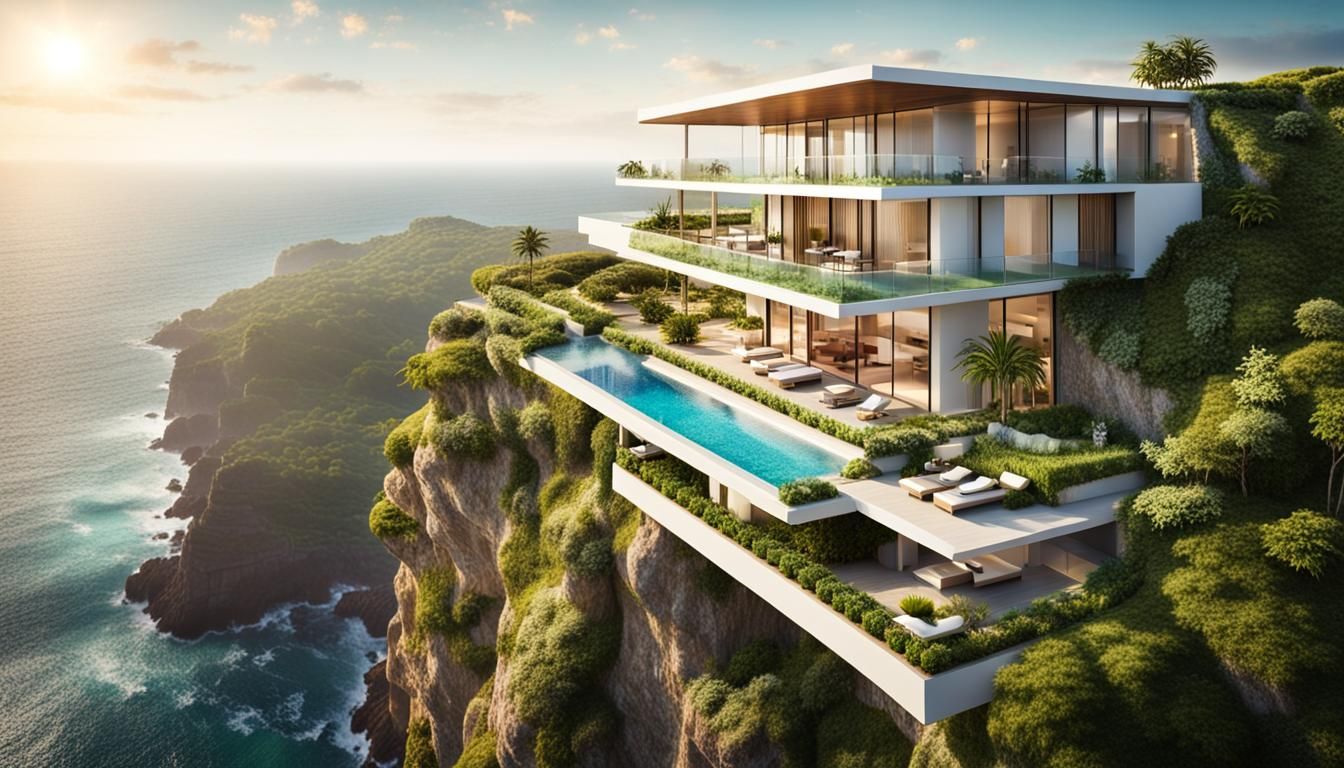 Modern Cliffside Villa with Ocean View: Photography