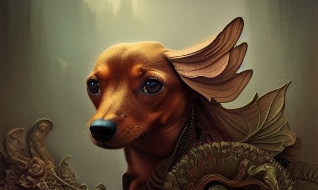 Intricate Dachshund in a Cinematic Style