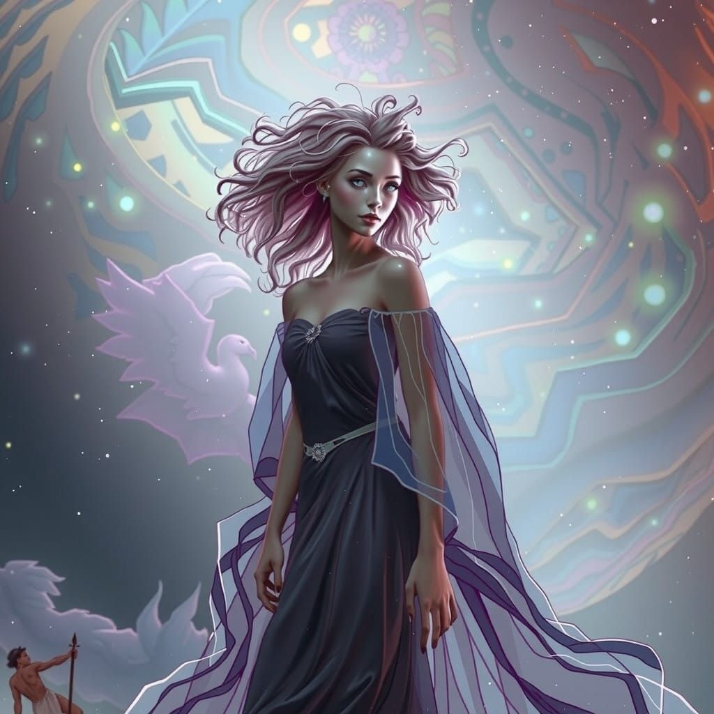 Angel-like Being Shines with Me through the Cosmos