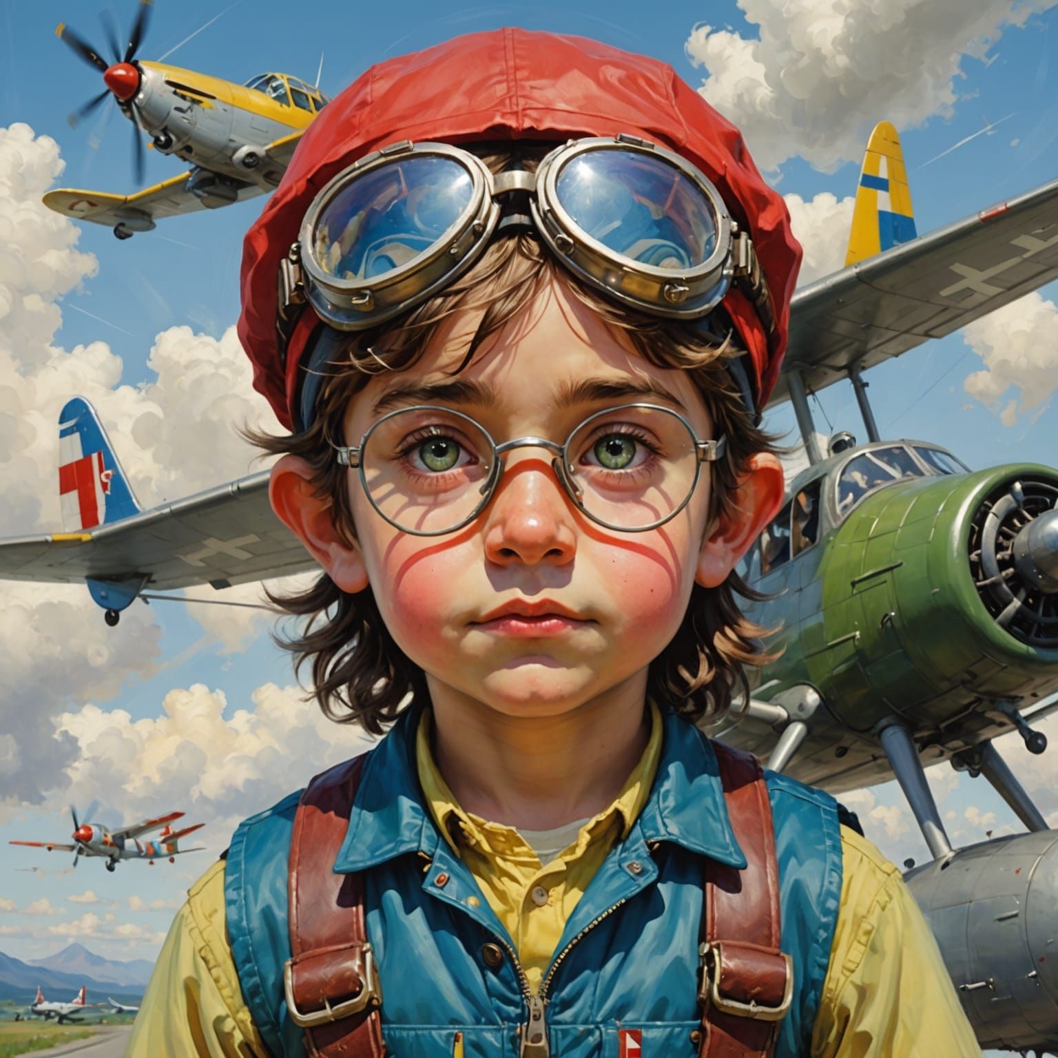 Gnome Aviator Rides Dragonfly in 3D Digital Art