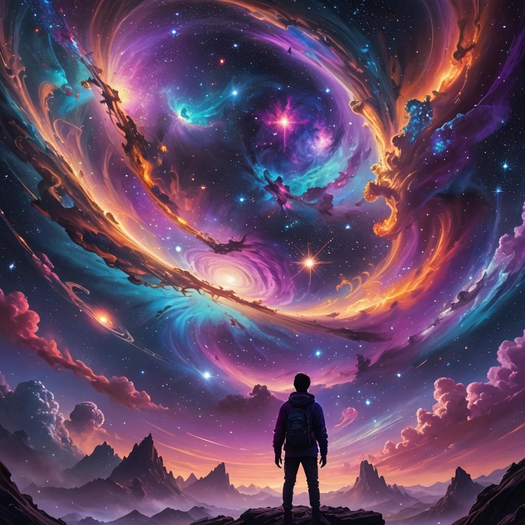 Vibrant Galaxy Fantasy Concept Art