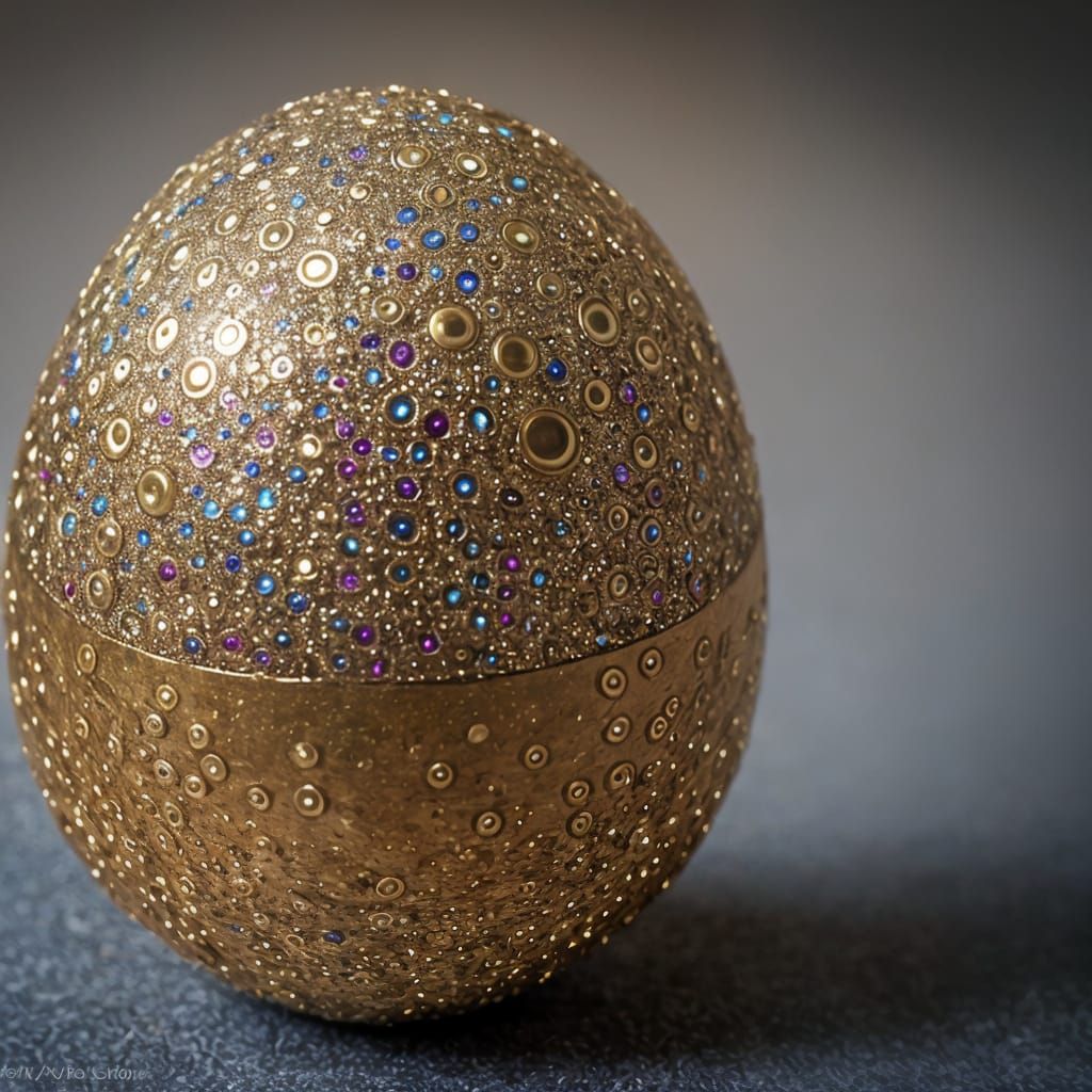 Stunning Metallic Egg in Epic Cinematic Style