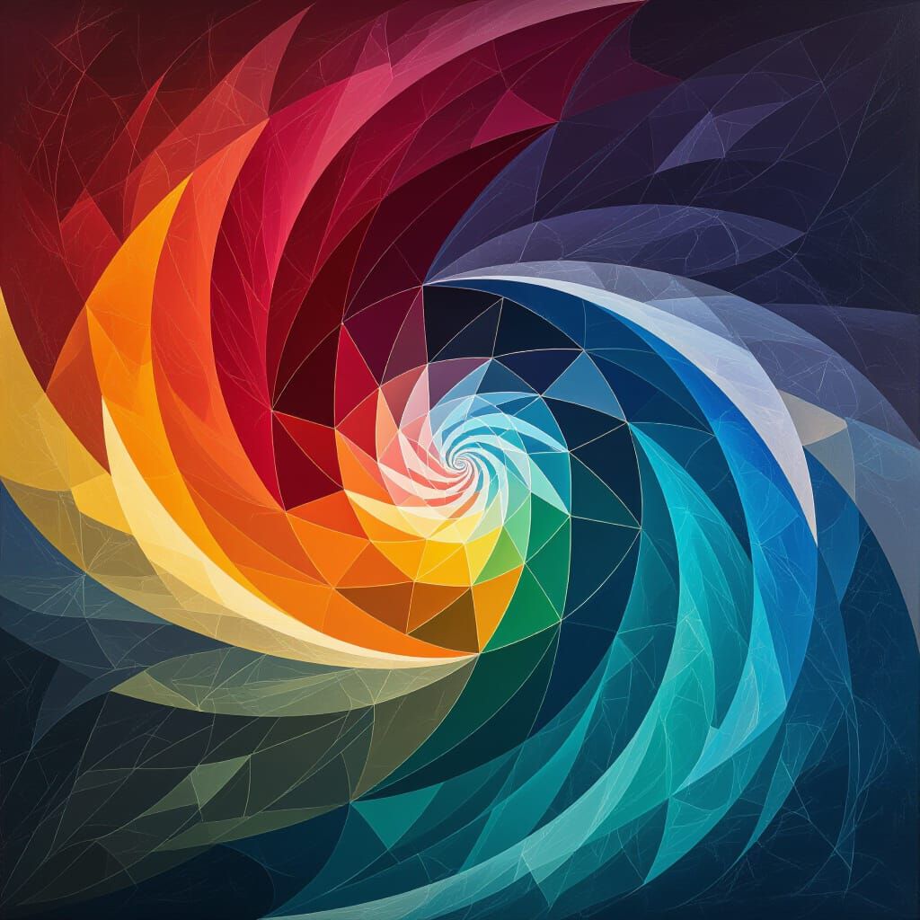 Abstract Vortex of Color and Light, Hinting at Mystery