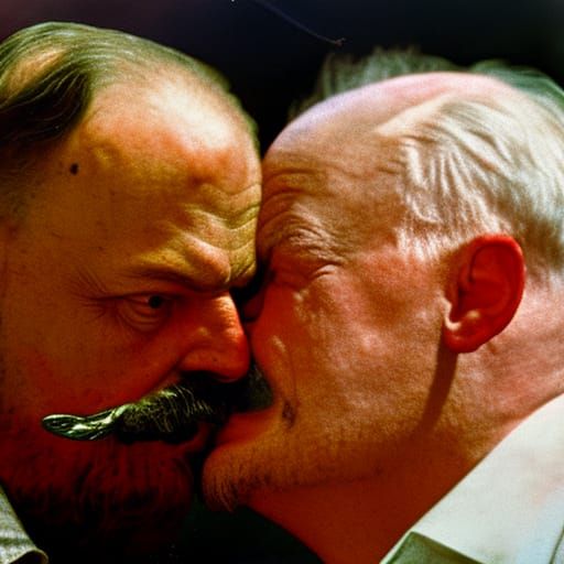 Lenin and Trotsky Kissing in Hell: Portrait Photography