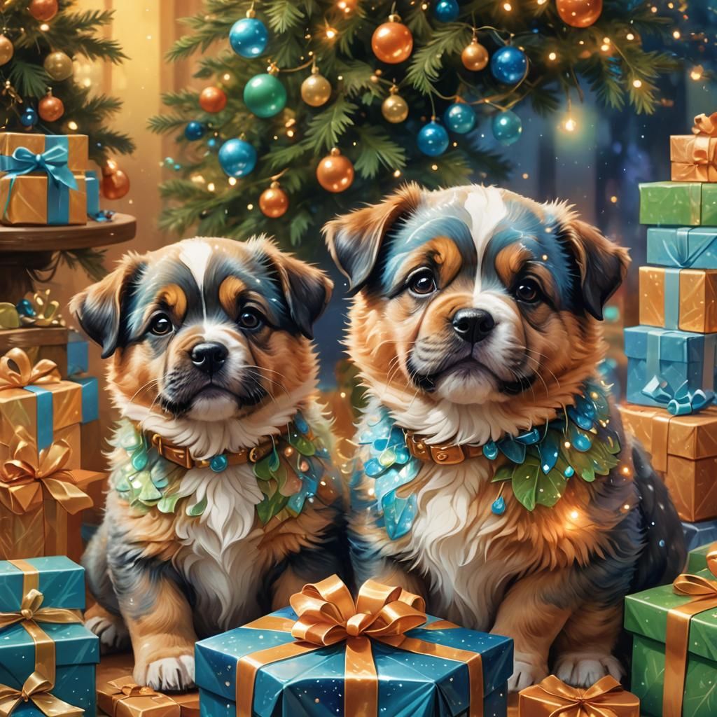 Chubby Puppies Open Birthday Presents: Fantasy Concept Art