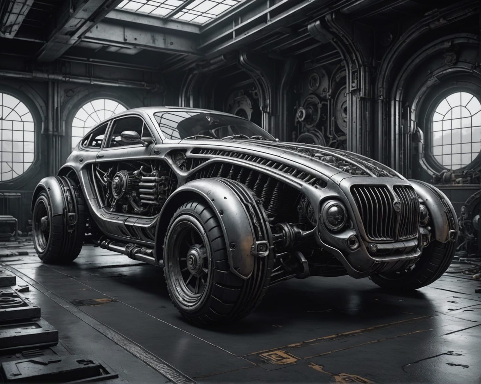 Biomechanical Car in Giger Style, Unreal Engine 5