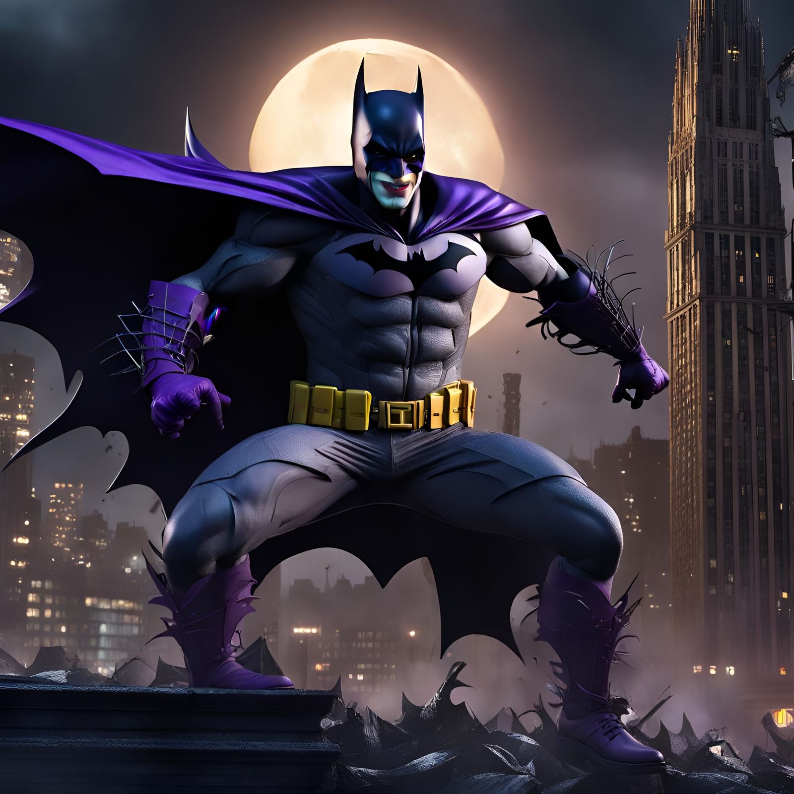 Batman vs Joker in Gotham: Fantasy Concept Art