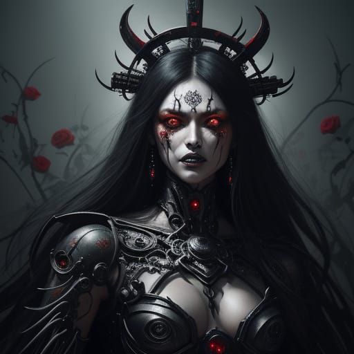 Fantastic Fantasy art. Jiangshi. Mecha Musume. D&D character design reference. Esotericism. Blood and tears. Cursed beau...