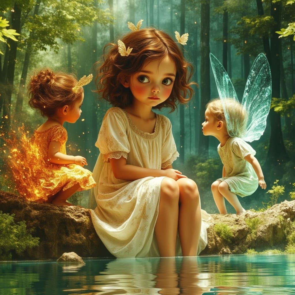 Elemental Kinfolk Encounter by Stream