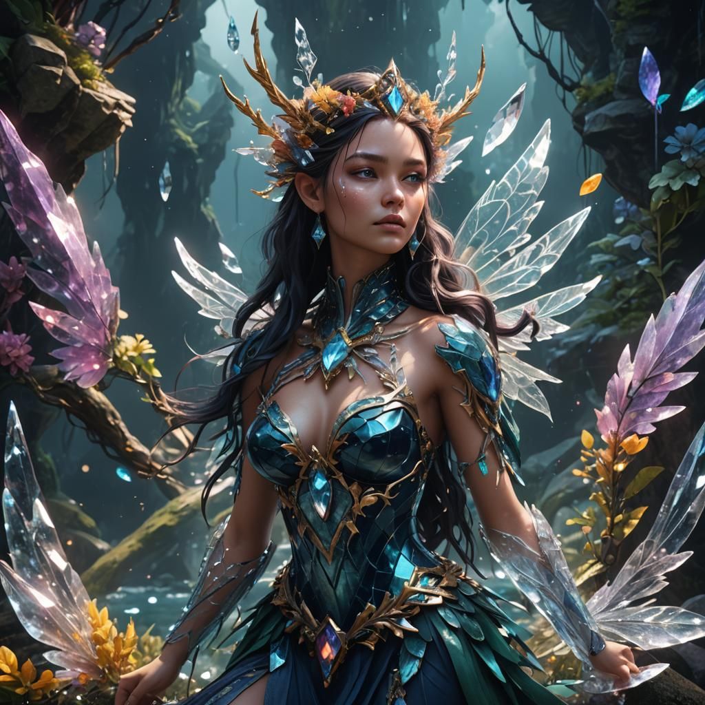Crystal Nymph Fantasy Concept Art