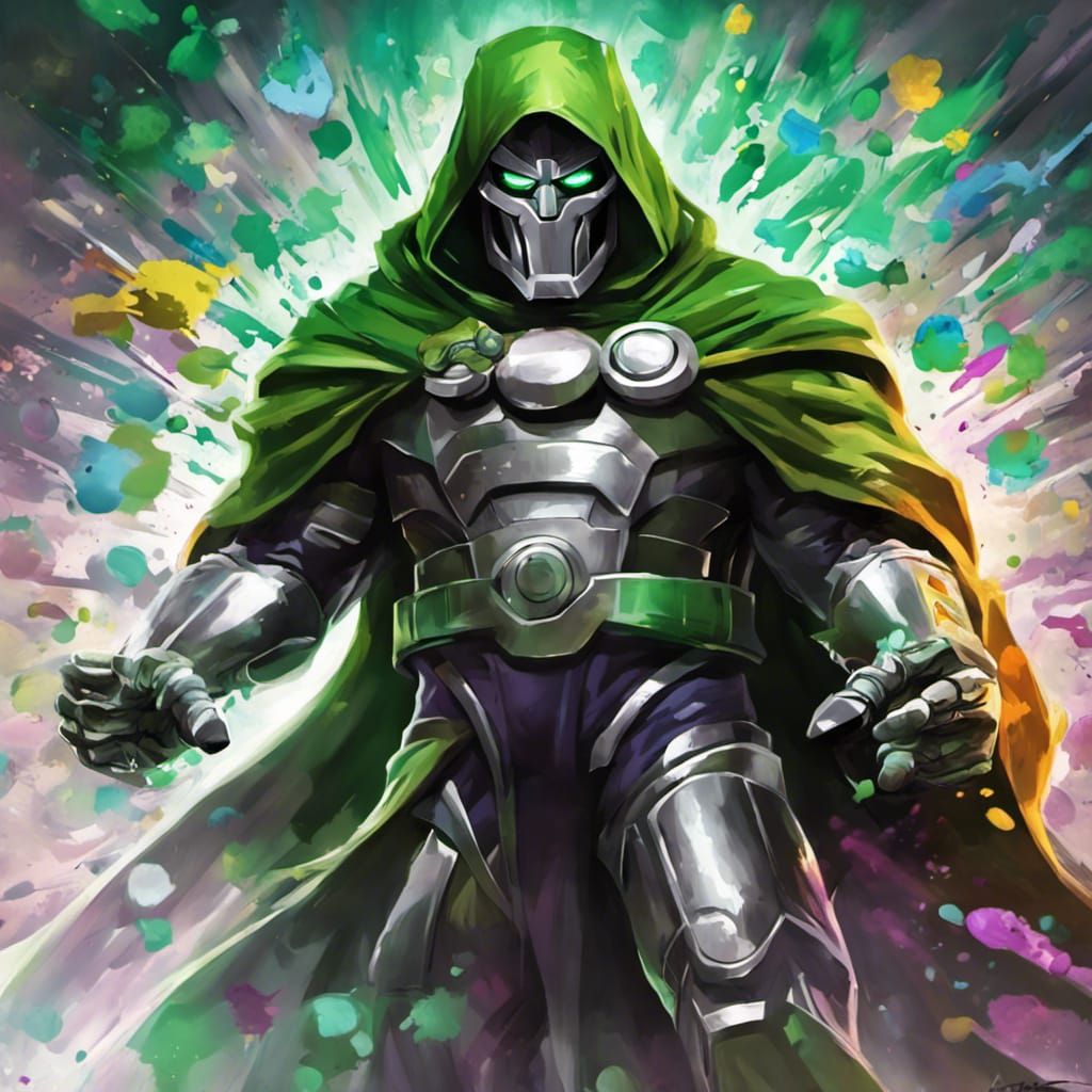 Doctor Doom Cartoon Graffiti Art