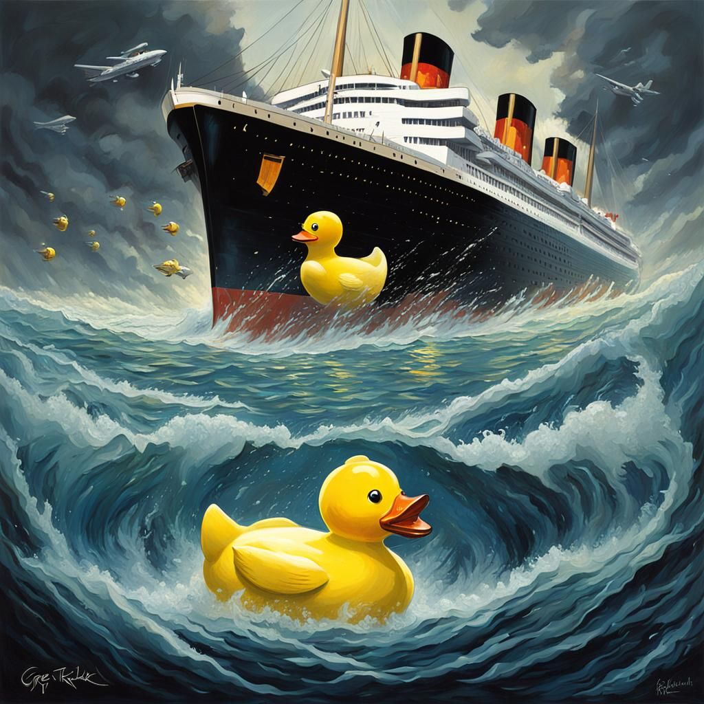 Titanic Versus Rubber Ducky Collision