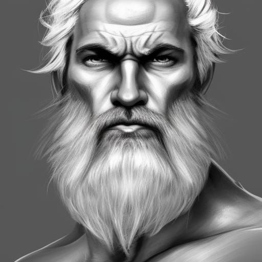 Elegant Portrait of Rugged Silver Haired Man
