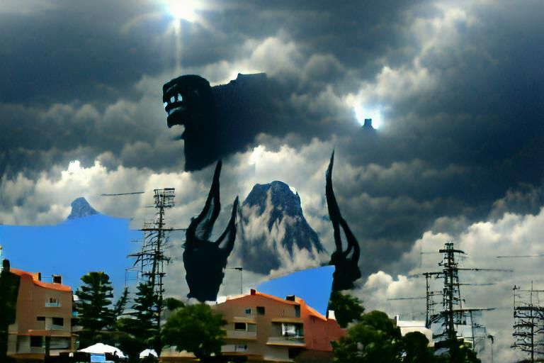 Dark Giant Looms in Ominous Sky