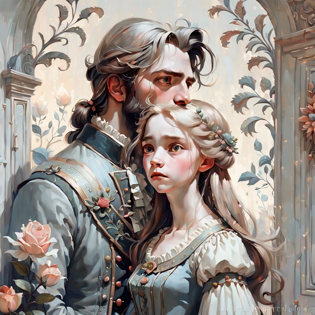 Ageless Girl Opens Door for Sergio in Whimsical Fantasy Art