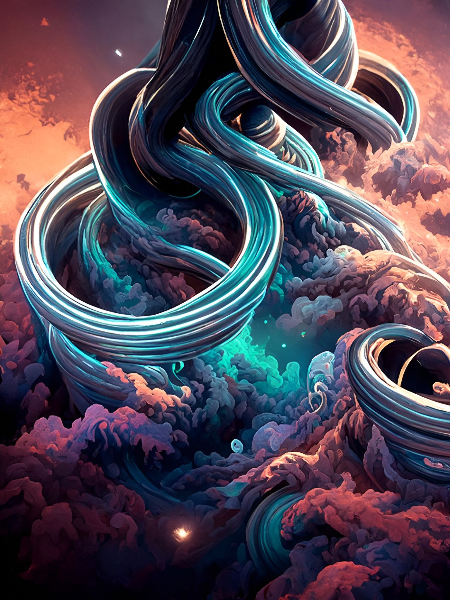 Infinity Loop: Digital Matte Paper Art