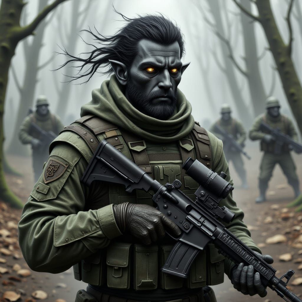 Shadow Warrior Composed of Black Mist