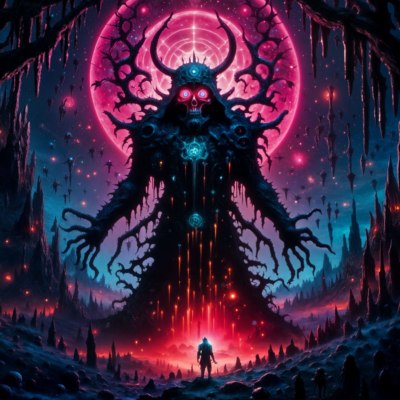 Gigantic Hellish God Ghatanothoa: A Dark Fantasy Horror