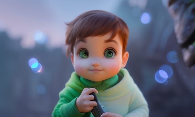 Success Kid Meme in Detailed 3D Digital Art