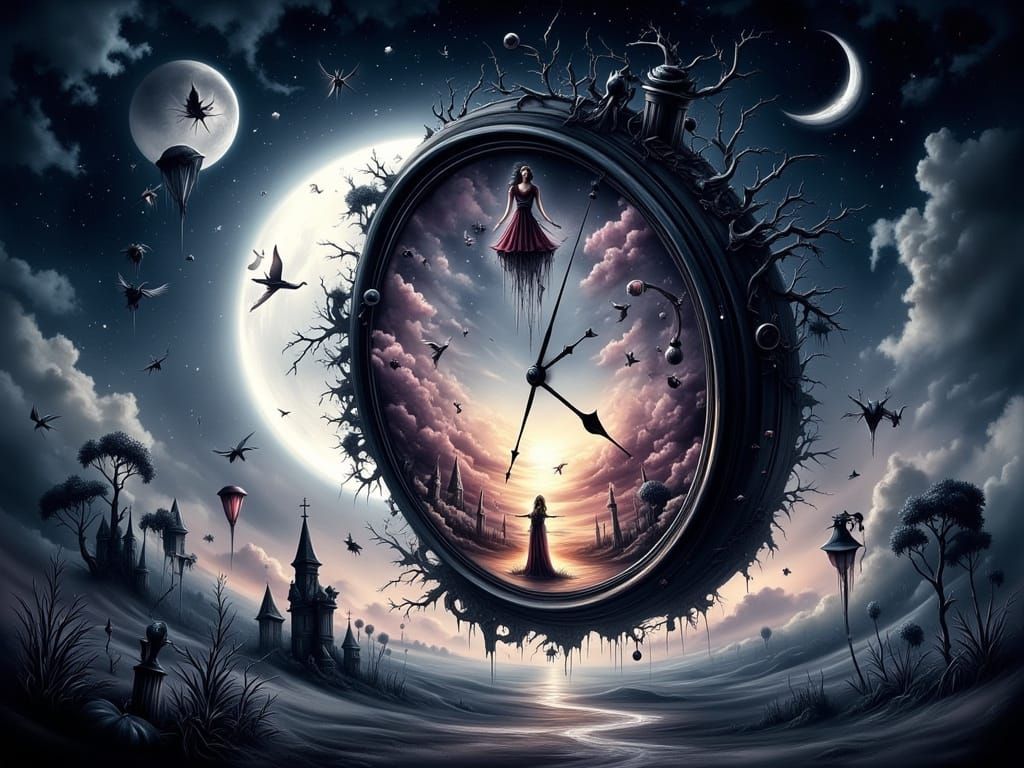 Ethereal Clockwork in Dark Fantasy Realm