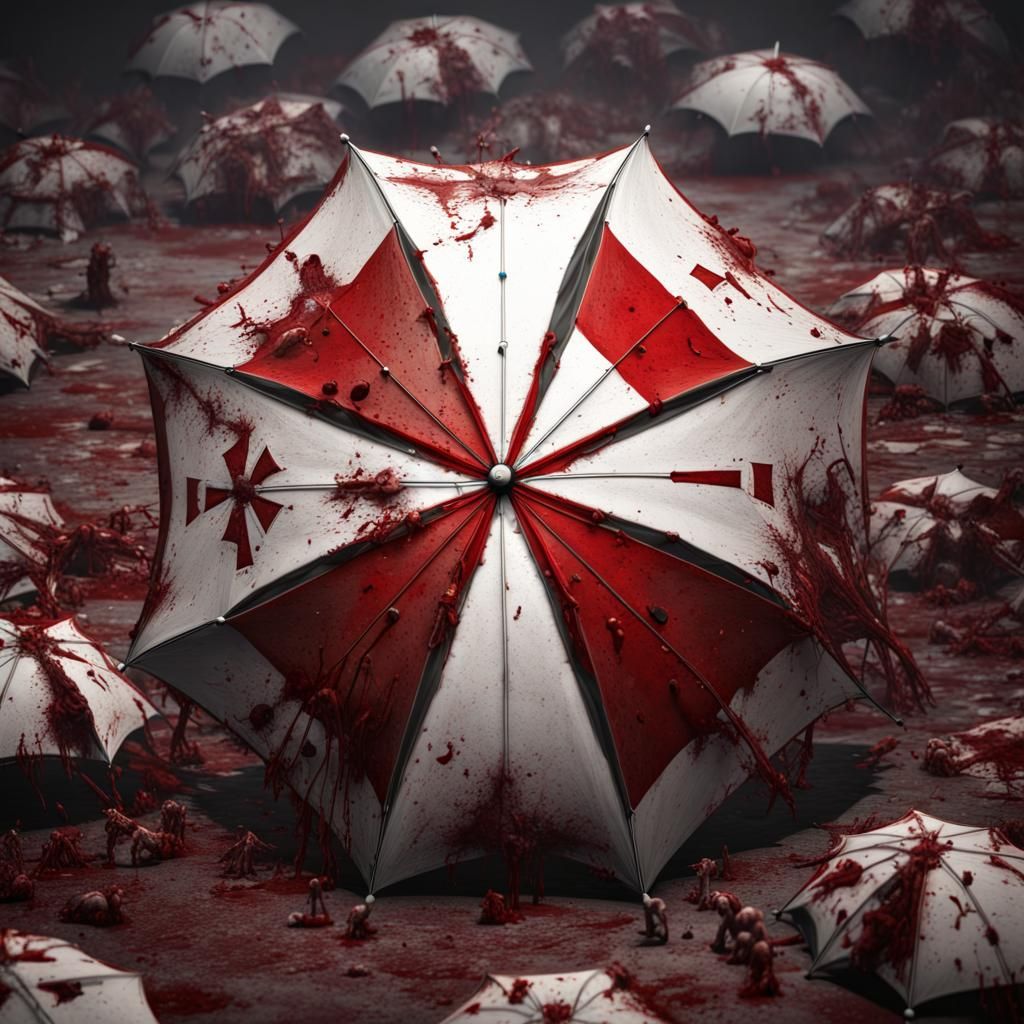 Umbrella Corporation Logo Made of Zombies
