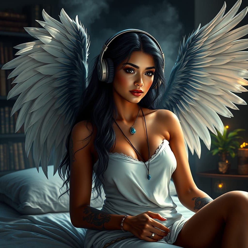 Ishtar, Mesopotamian Queen of Heaven, in Dark Fantasy Portra...