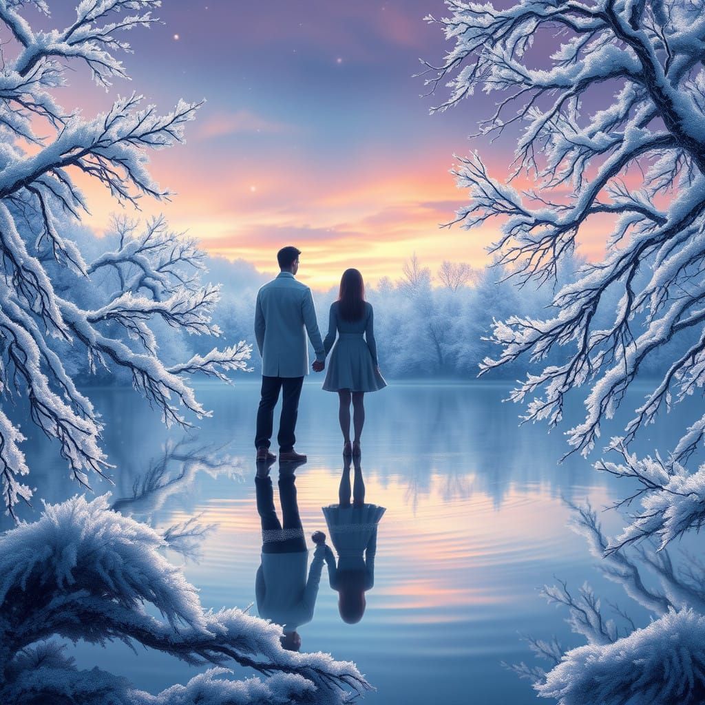 Enchanted Winter Wonderland in Mystical Landscape Style