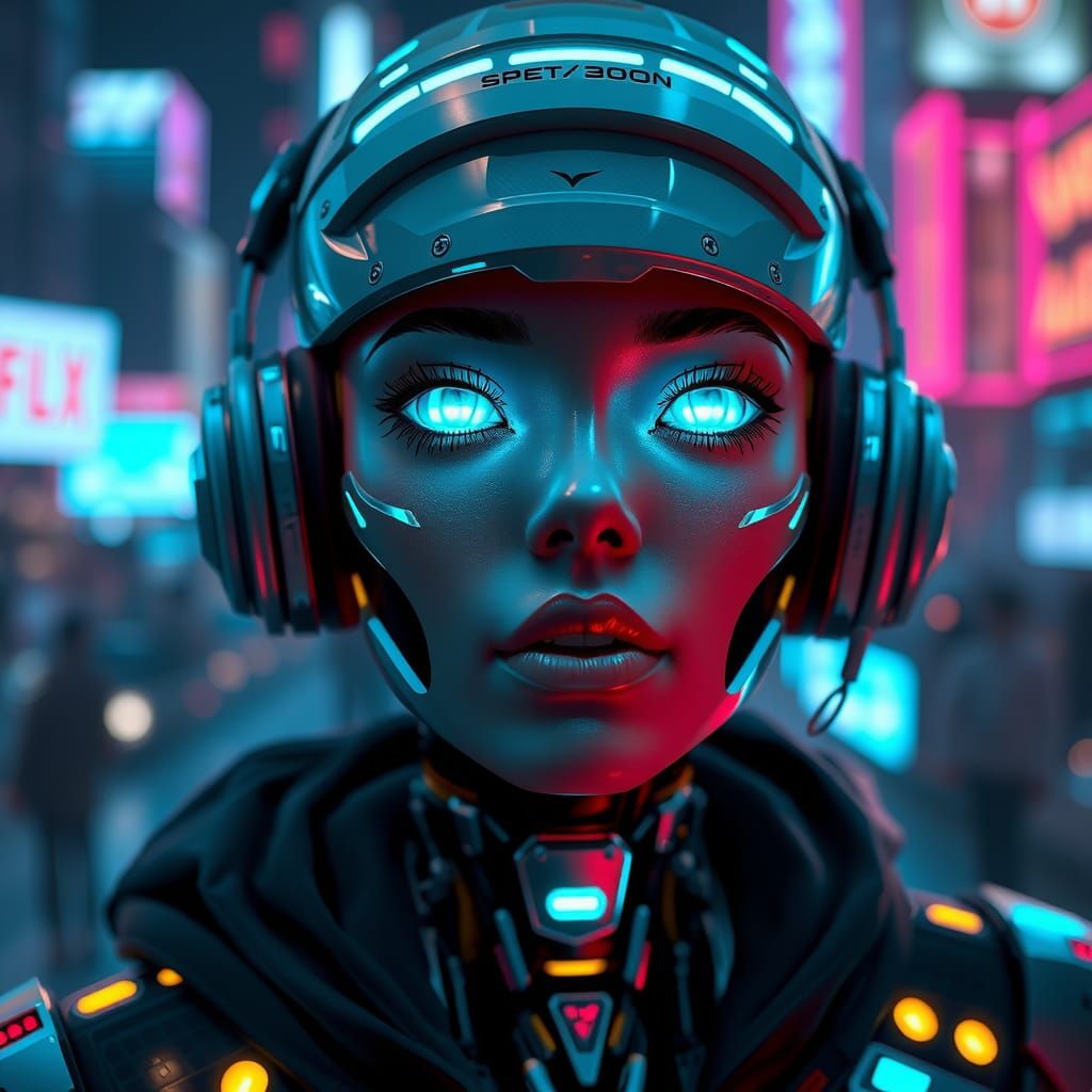 A futuristic humanoid