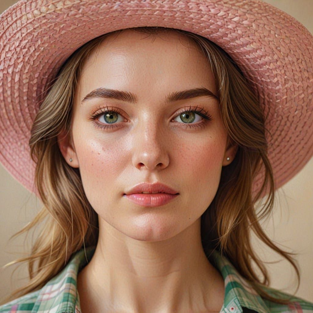 Warm Oil Painting Portrait of a Young Woman