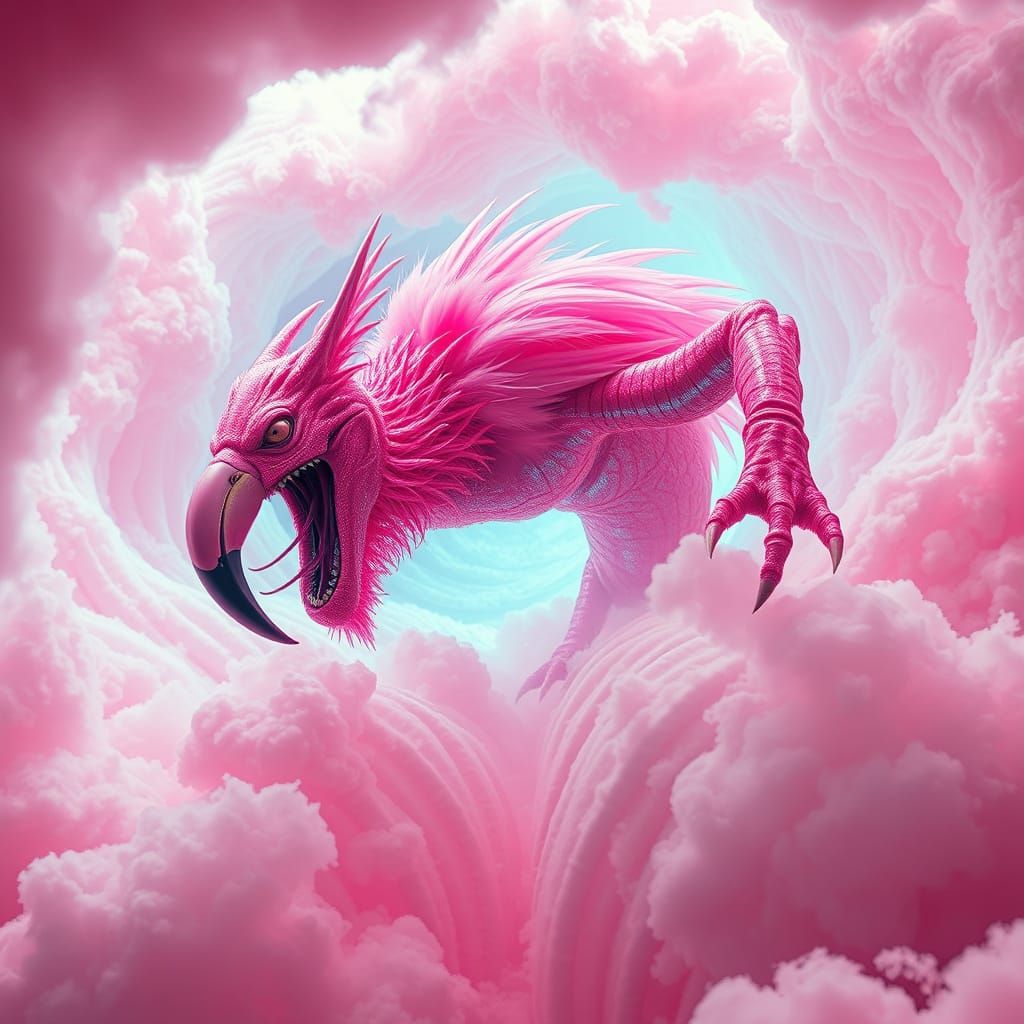 Surreal Biomechanical Horror in Vibrant Pink