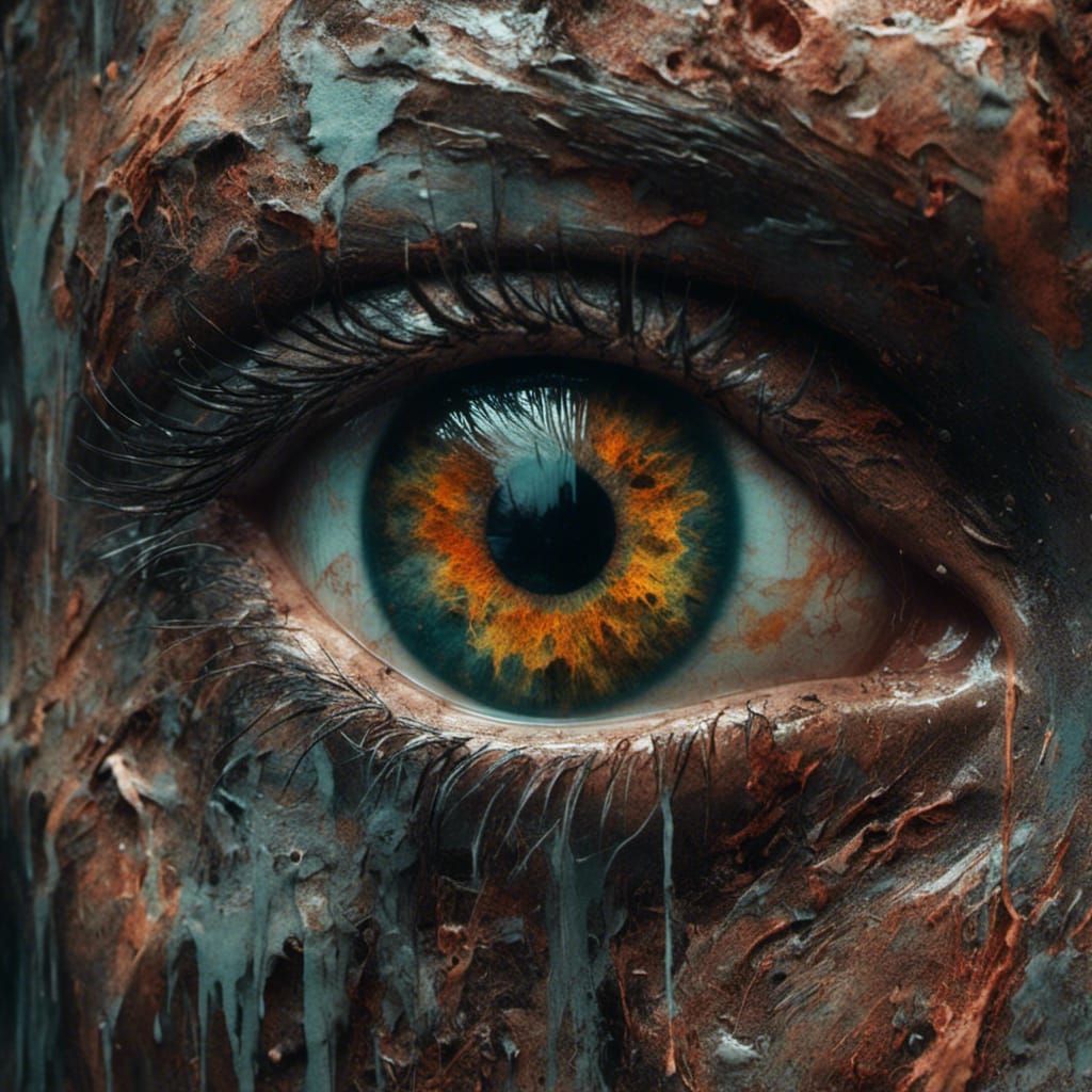 Macabre Eye: Hyperrealistic Concept Art
