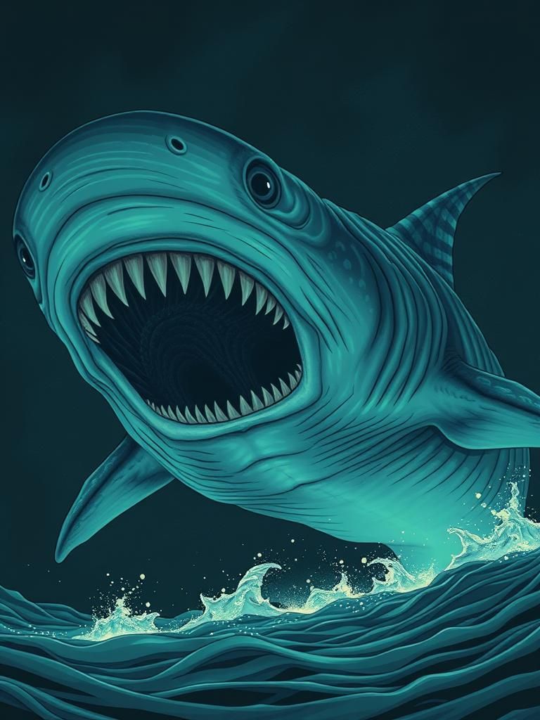 Eerie Bioluminescent Sea Creature Emerges from the Deep