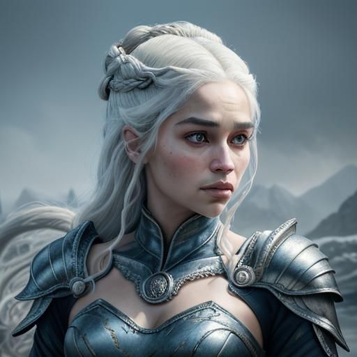 Male Daenerys Targaryen Portrait in Dragon Scale Armor
