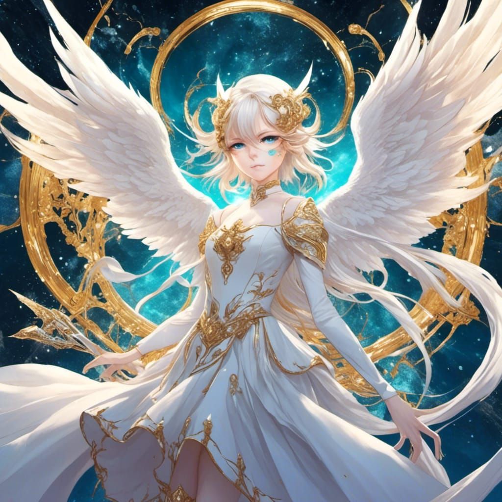 Anime Style Half-Demon Half-Angel Key Visual