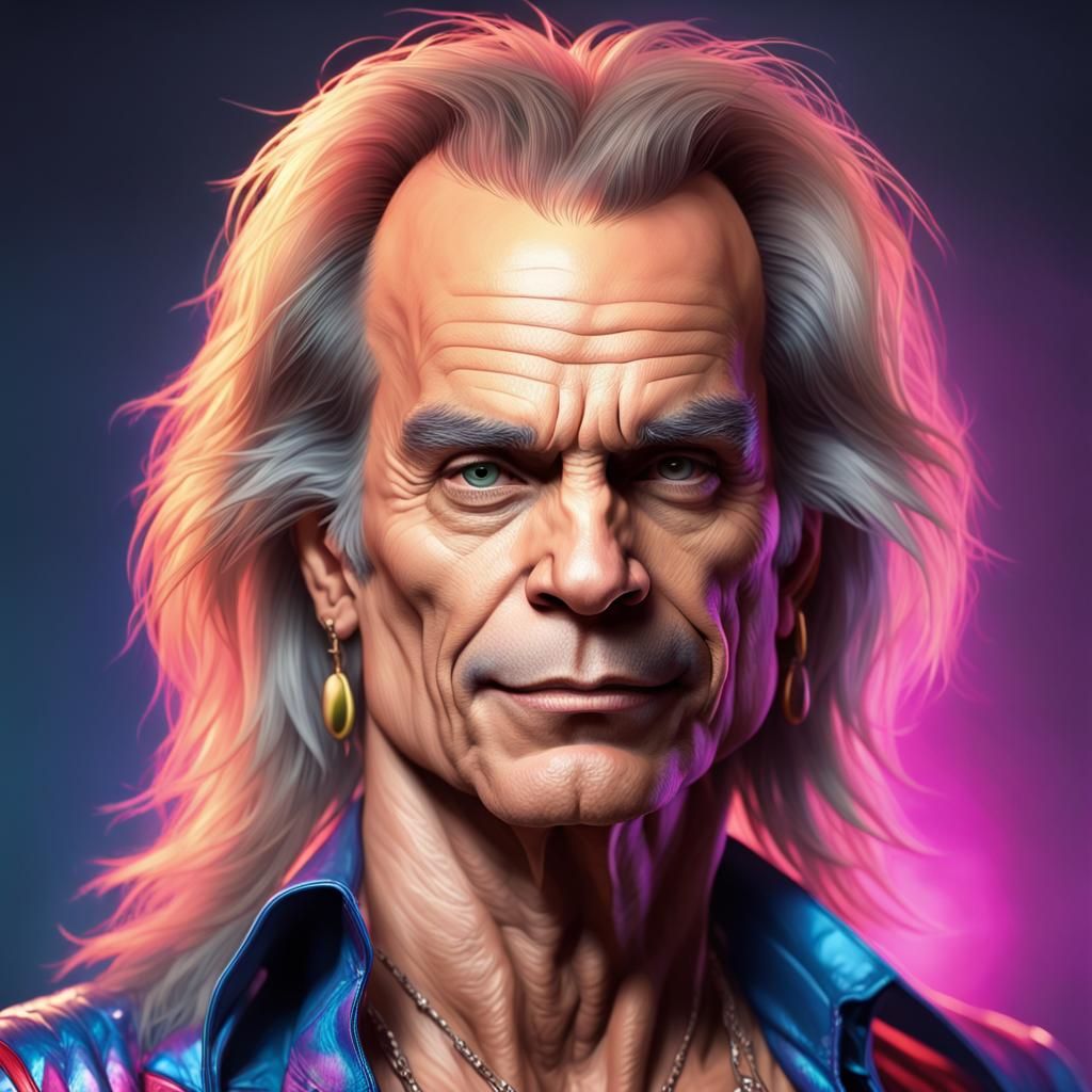 David Lee Roth Portrait by Greg Rutkowski and Artgerm
