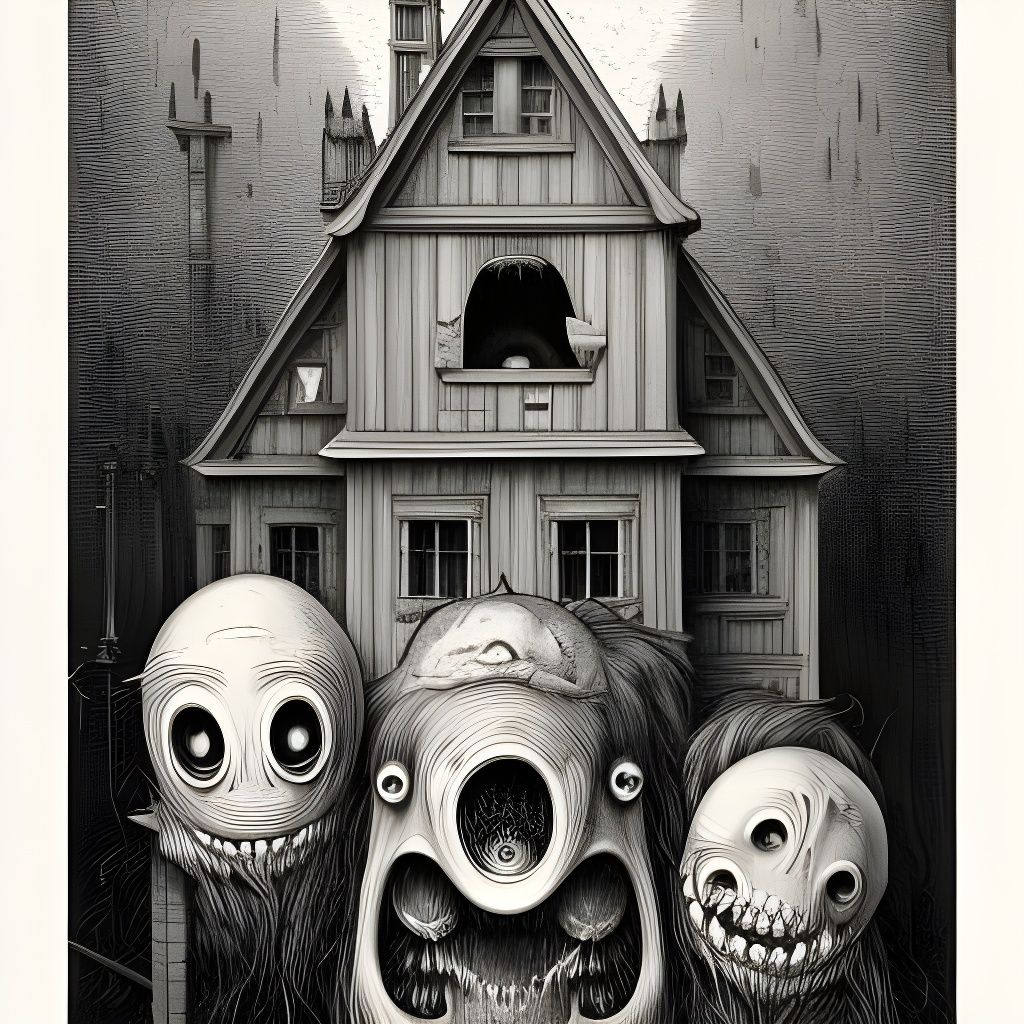 Ominous Monster Portrait in Dark Fantasy Style